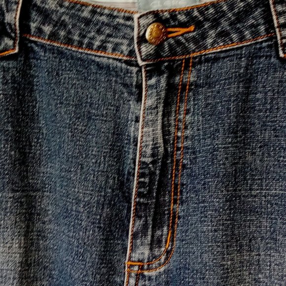 Clere Jeans Wm's 16 Straight Leg Bootcut Cotton Blend Stretch Med-Dk wash VGC - Picture 4 of 9